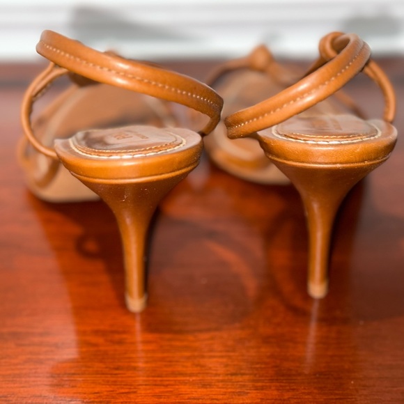 RALPH LAUREN POLO, BROWN, LEATHER, WOMEN’S DESIGNER HIGH-HEEL SANDALS  Size: 10B - Picture 11 of 13